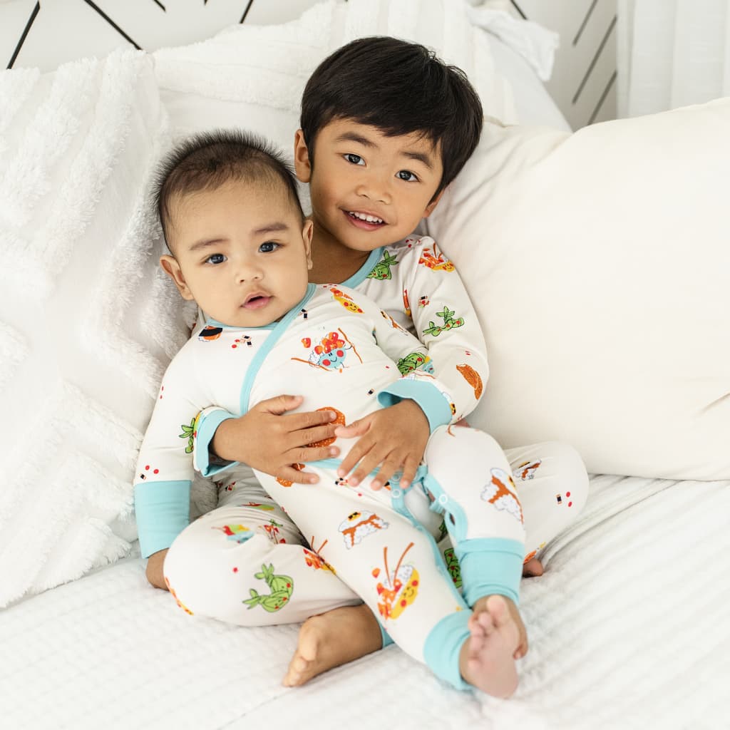 Island Mixed Plate Bamboo Newborn Coverall