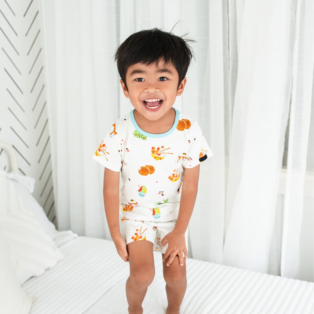 Island Mixed Plate Short Bamboo Pajamas