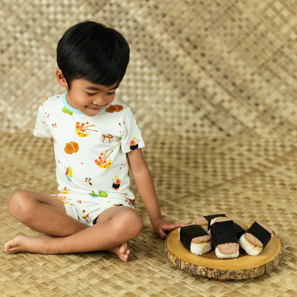 Island Mixed Plate Short Bamboo Pajamas