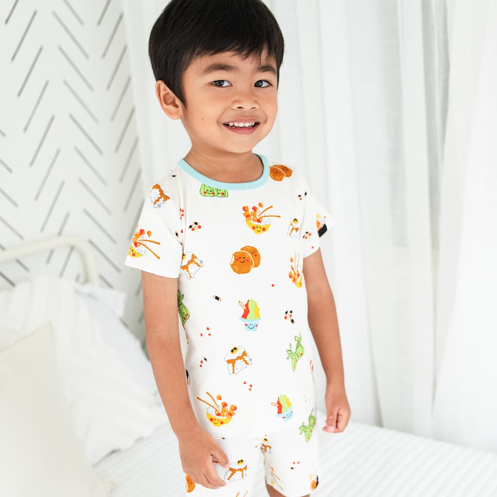 Island Mixed Plate Short Bamboo Pajamas