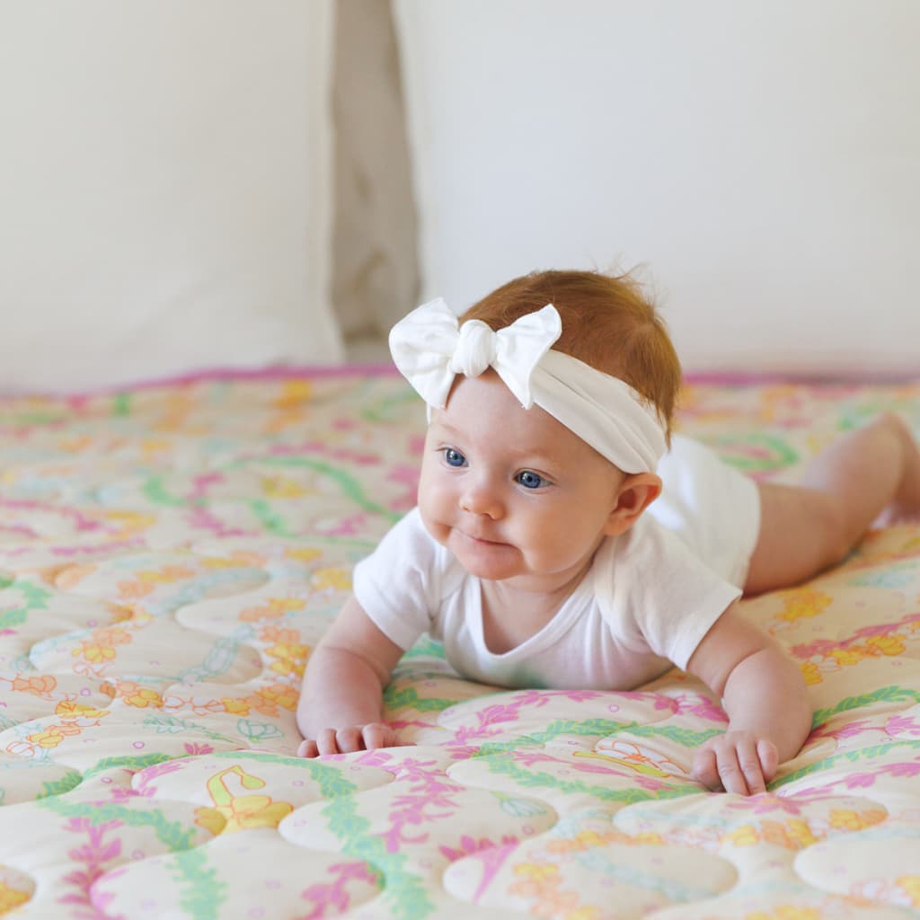 Lei Day In Sand Quilted Bamboo Blanket