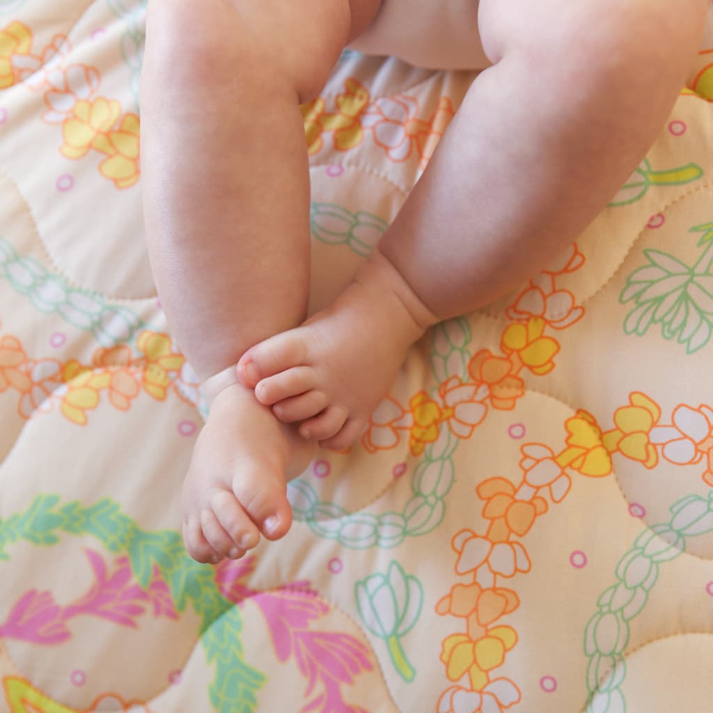 Lei Day In Sand Quilted Bamboo Blanket