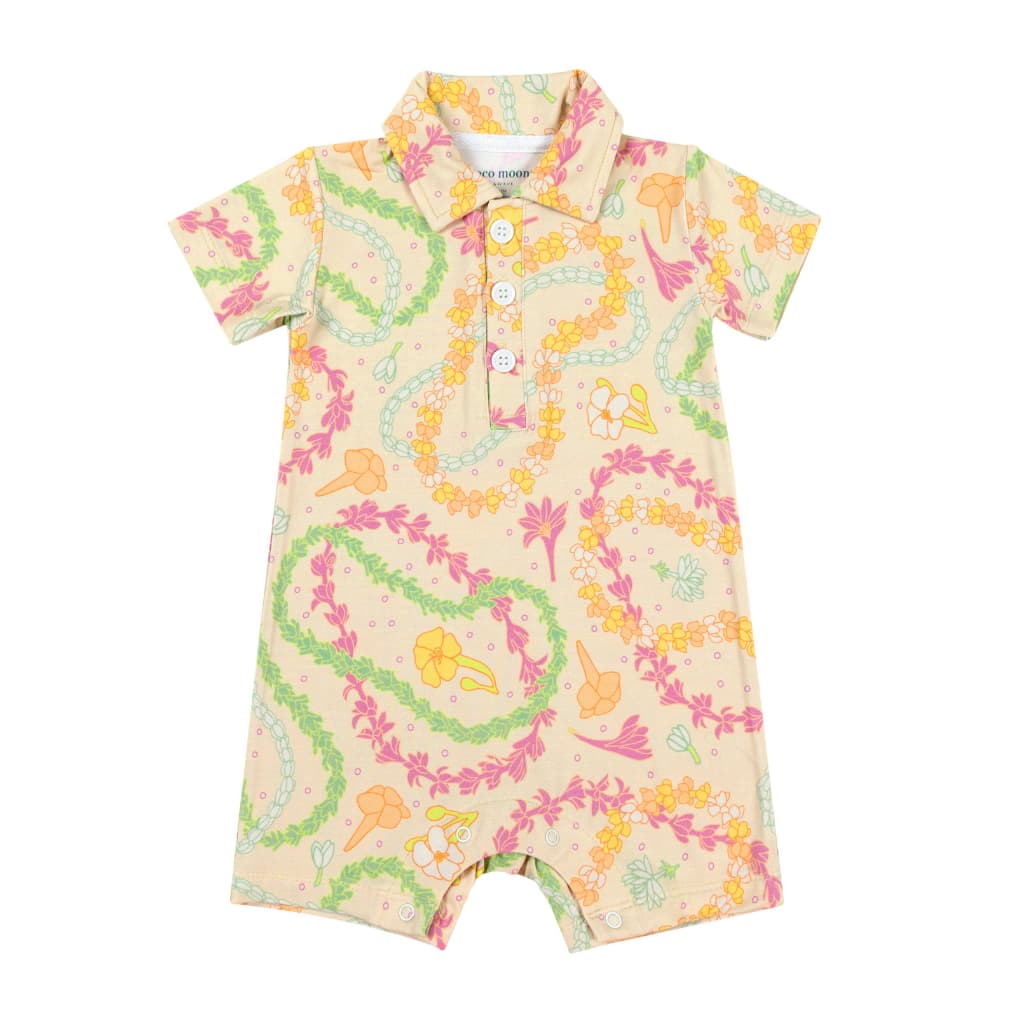Lei Day in Sand Polo Bamboo Romper