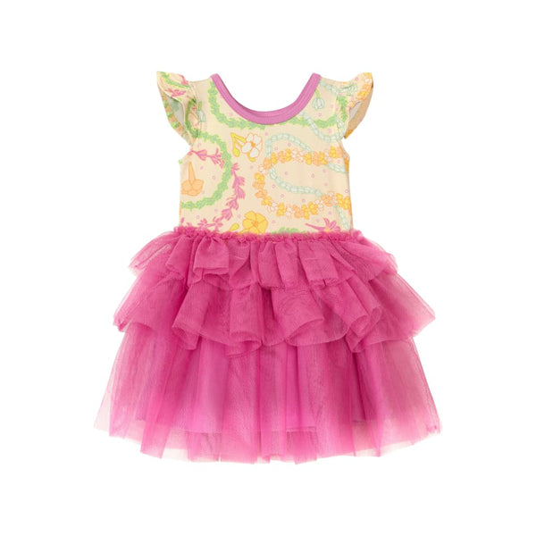 ★韓国人気★I AM MARI★TUTU DRESS Lei Day in Sand Flutter Sleeve Tutu Dress