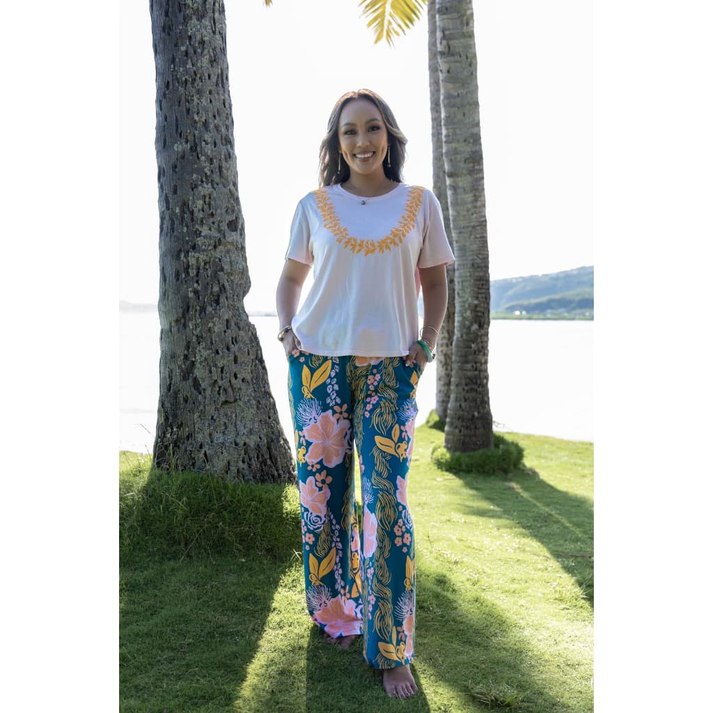Lā Lei Women's Bamboo Wide-Leg Pants
