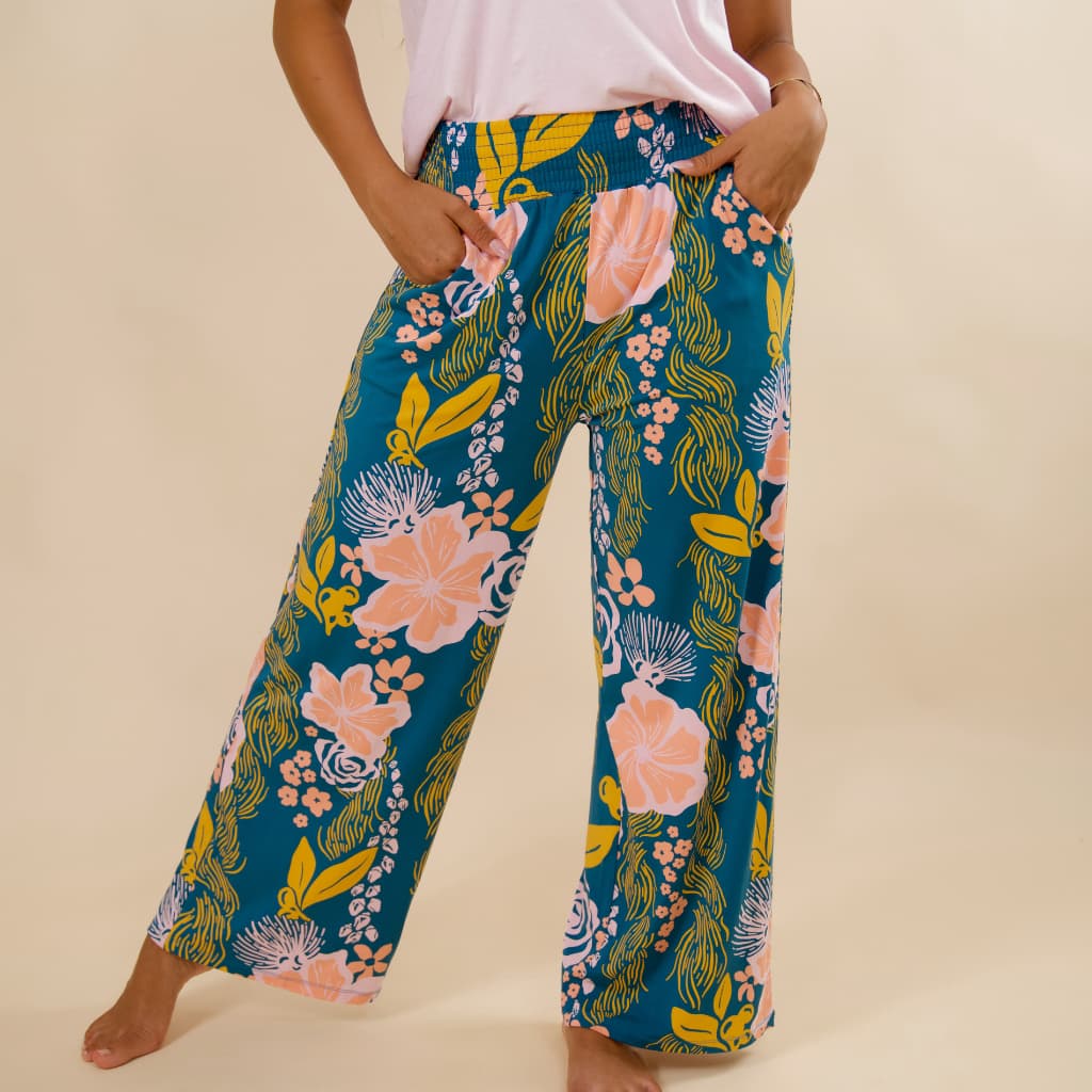 Lā Lei Women's Bamboo Wide-Leg Pants