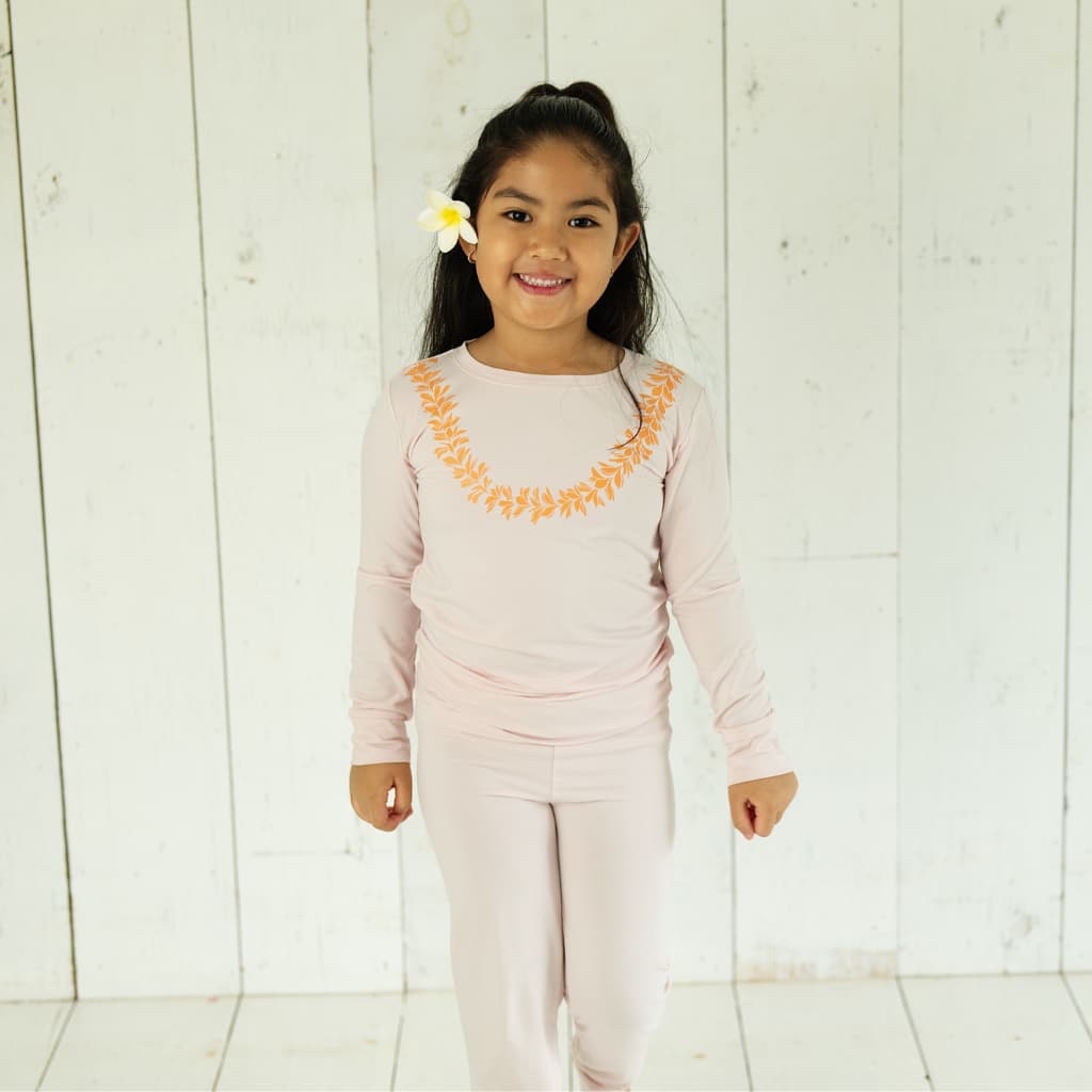 Lei Pua Melia Long Bamboo Pajamas