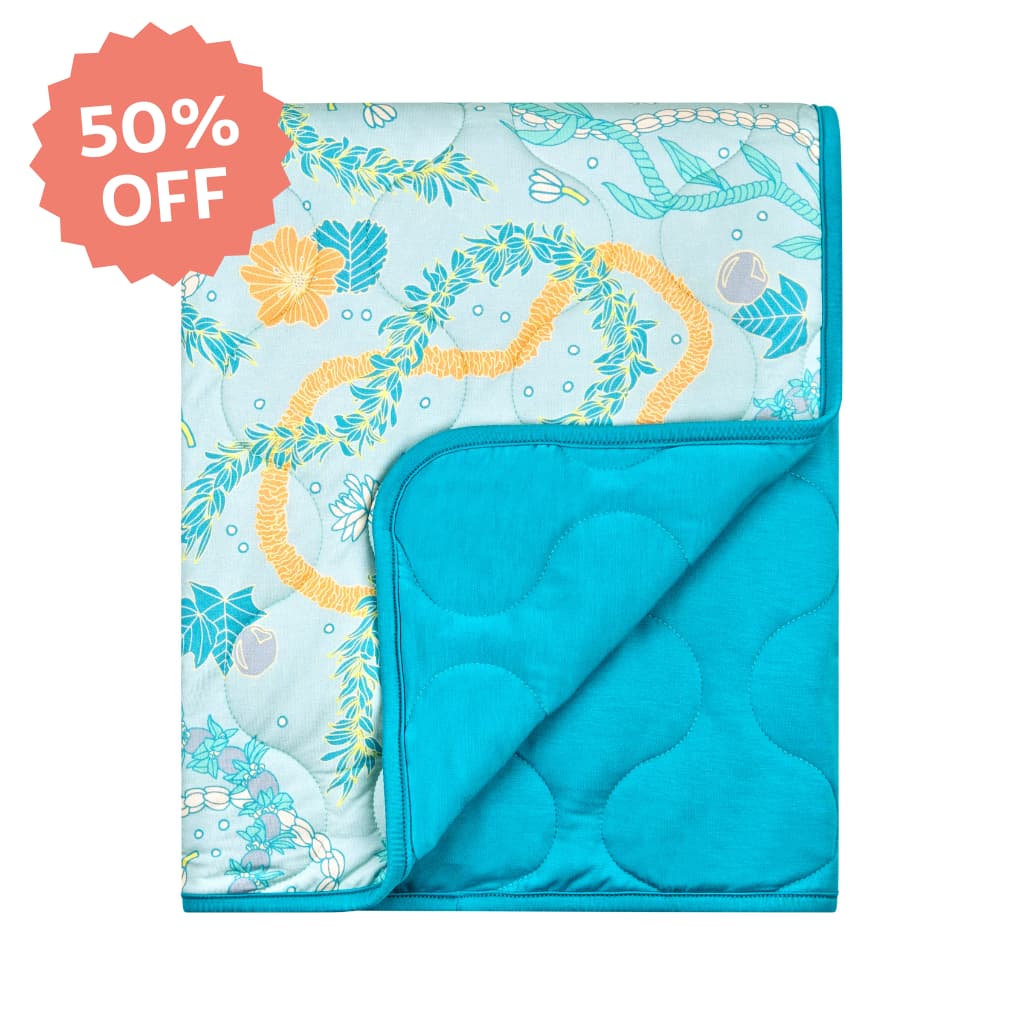 Lei Stand Quilted Bamboo Blanket