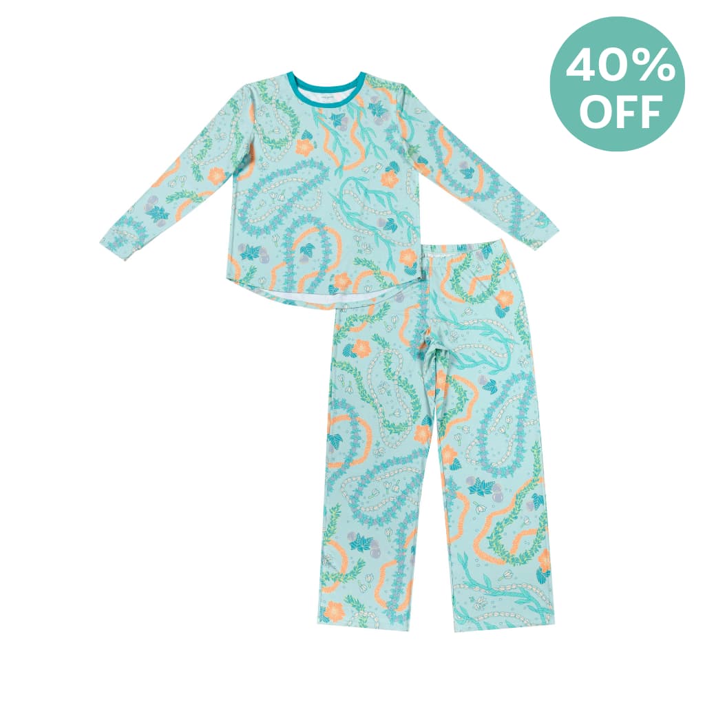 Lei Stand Women's Long Bamboo Pajamas