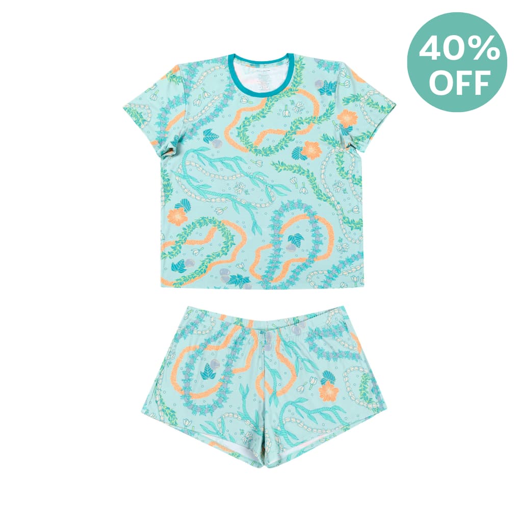 Lei Stand Women's Short Bamboo Pajamas