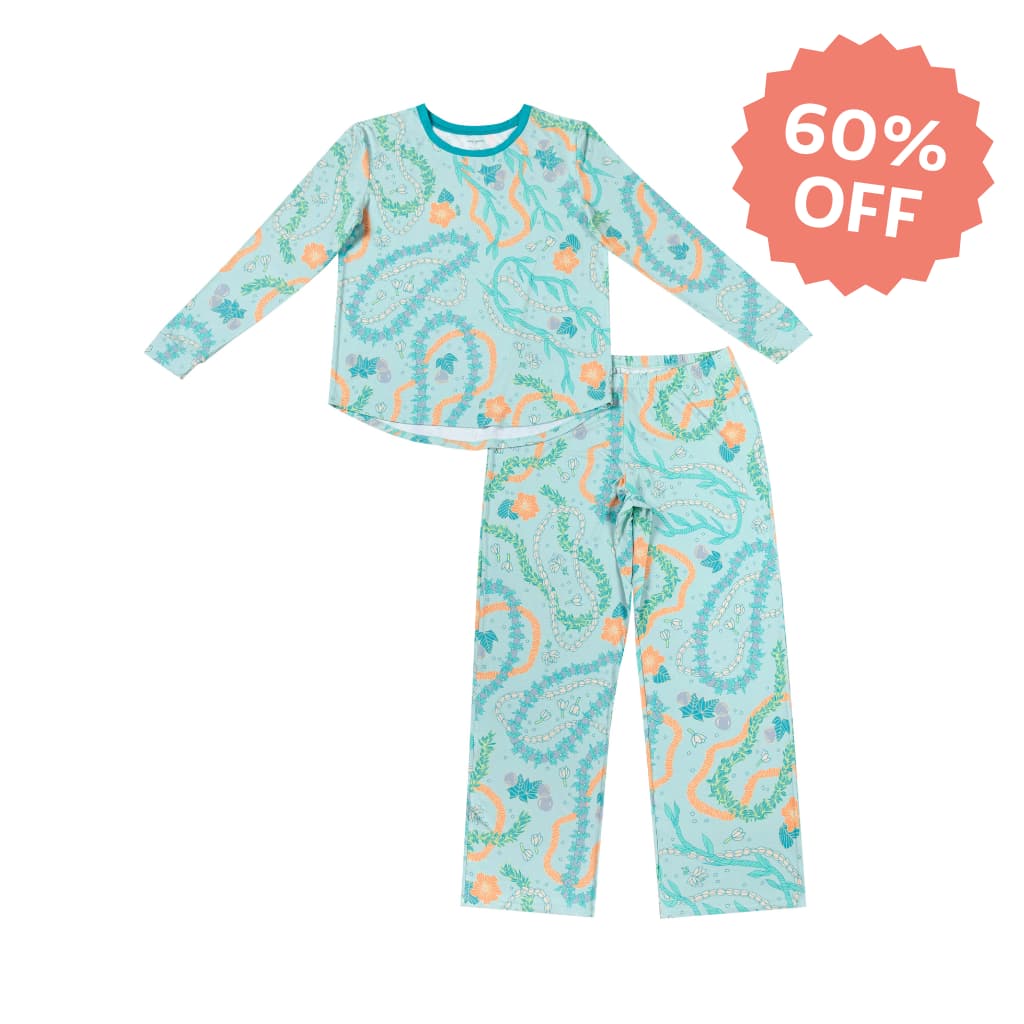 Lei Stand Women's Long Bamboo Pajamas