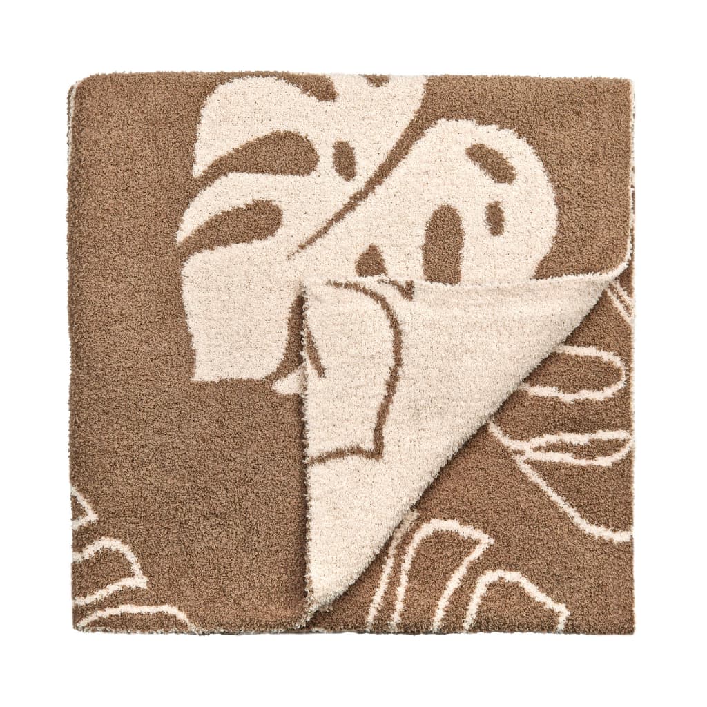 Mocha Monstera Bliss Blanket