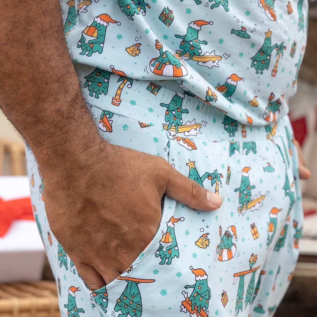 Mistle-Toes On The Nose Men's Bamboo Pajamas