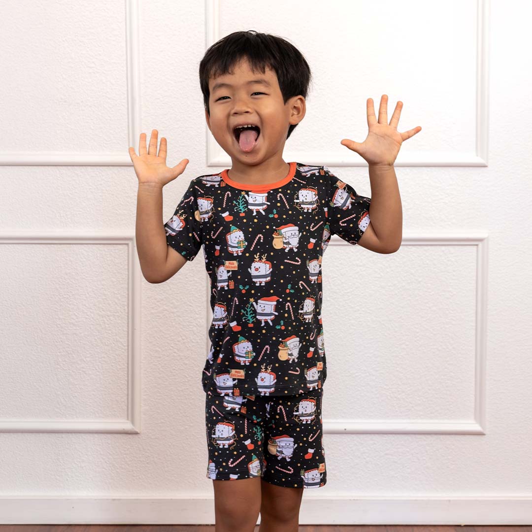 Merry Musubi Short Bamboo Pajamas