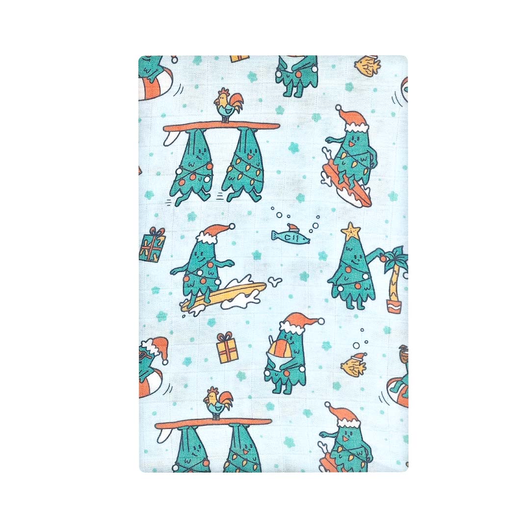 Mistle-Toes On The Nose Muslin Swaddle Blanket