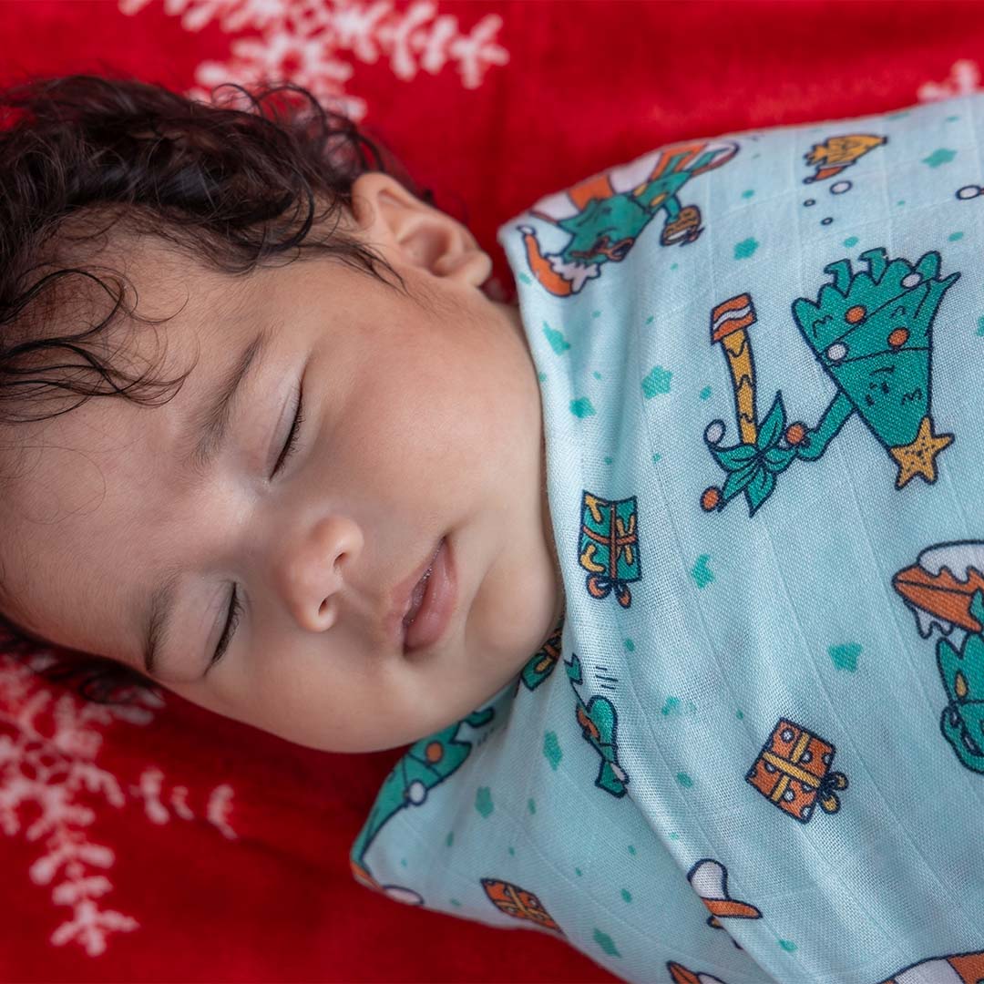 Mistle-Toes On The Nose Muslin Swaddle Blanket