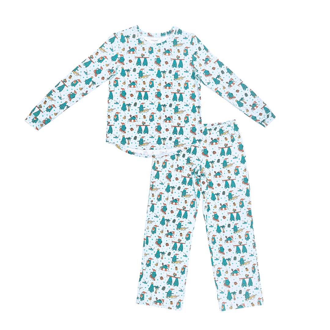 Mistle-Toes On The Nose Women's Long Bamboo Pajamas