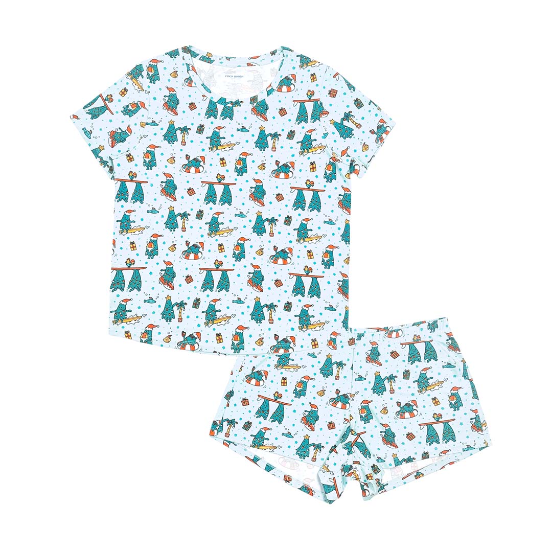 Mistle-Toes On The Nose Women's Short Bamboo Pajamas