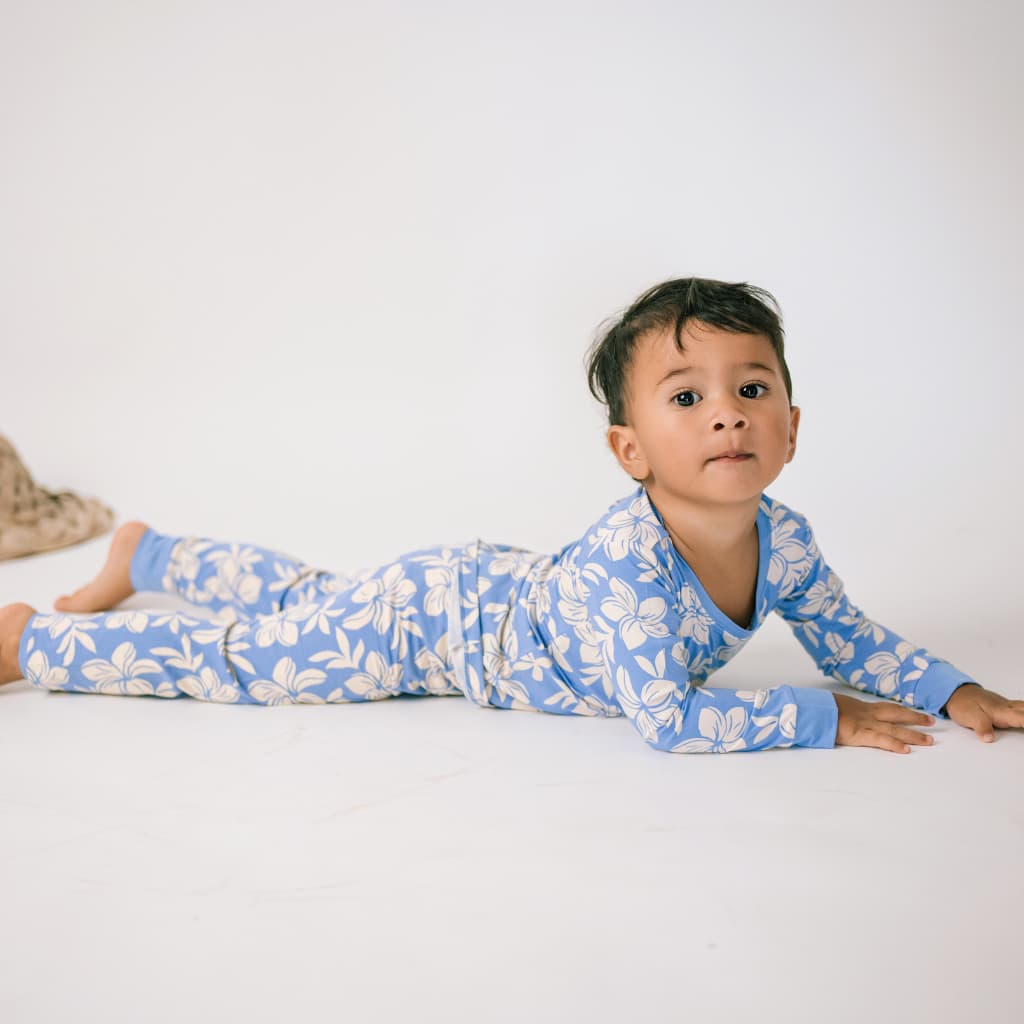 Plumeria Dreams Long Bamboo Pajamas