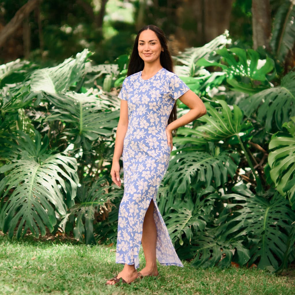 Plumeria Dreams Women's Everyday Maxi Tee Dress