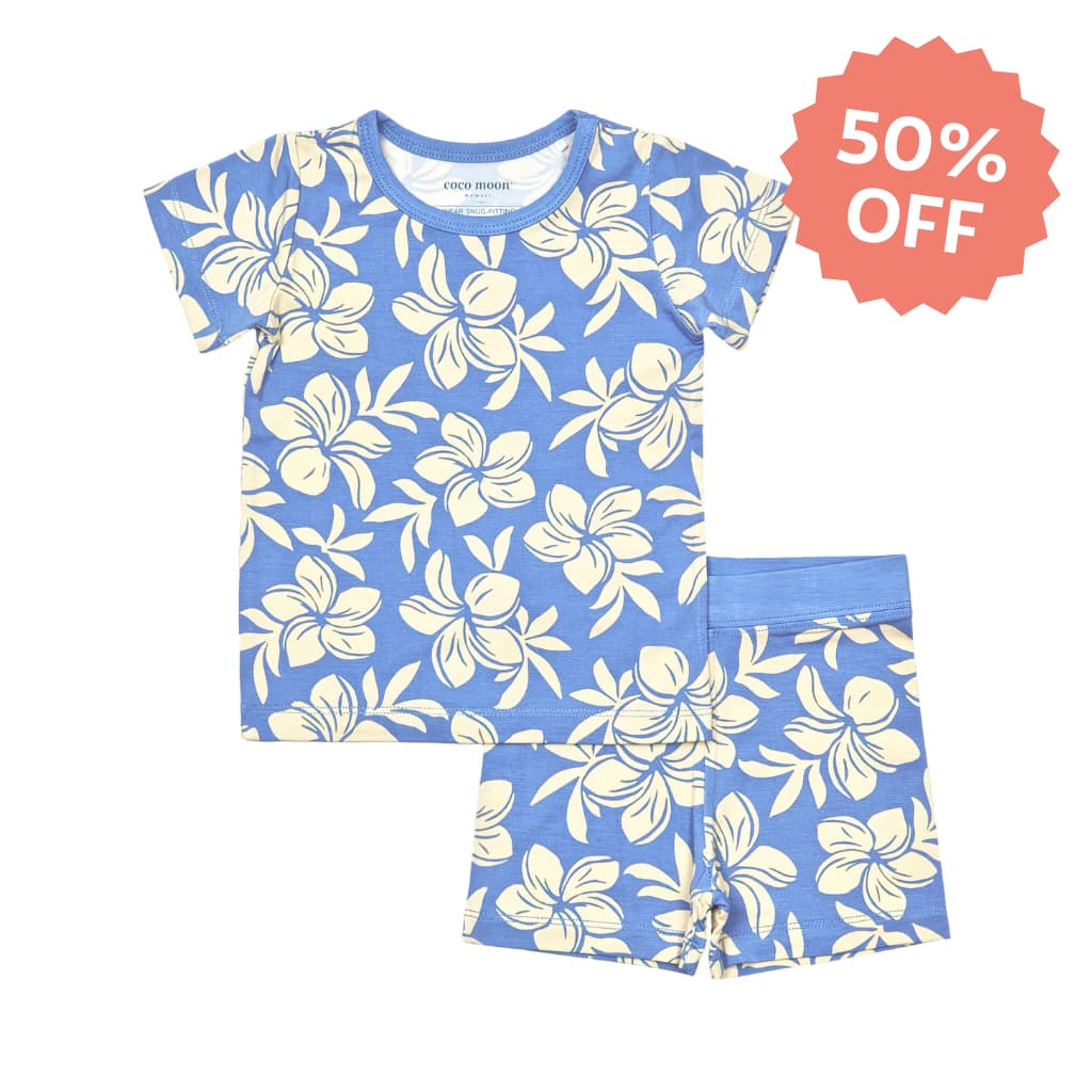 Plumeria Dreams Short Bamboo Pajamas
