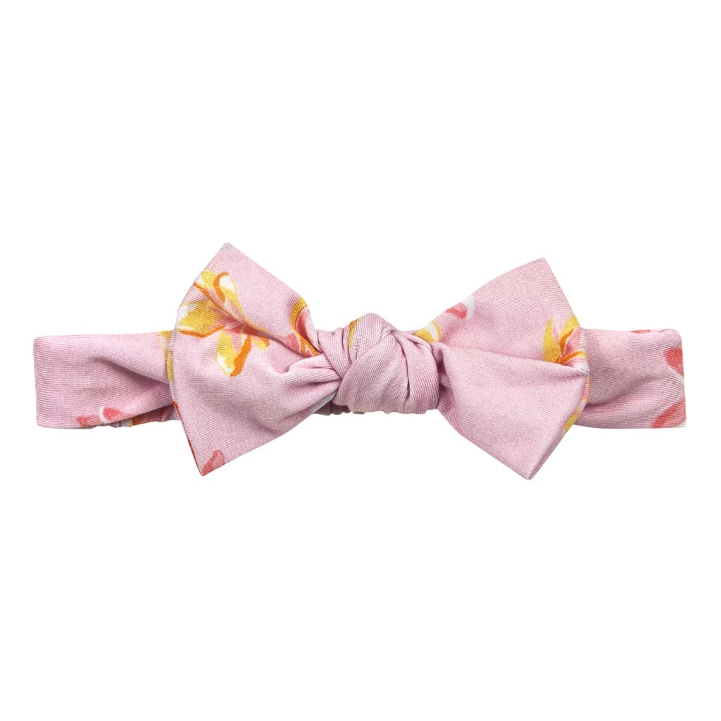 Plumeria Honey Bamboo Bow Headband