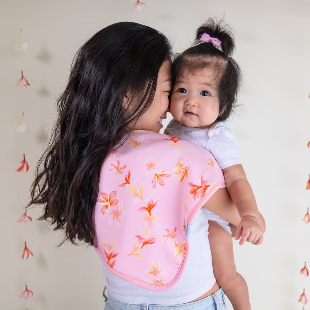 Plumeria Honey Burp Cloth