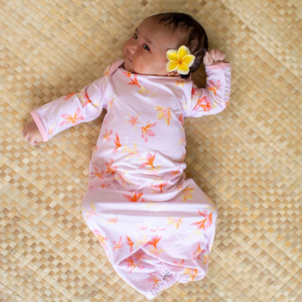 Plumeria Honey Bamboo Layette Gown