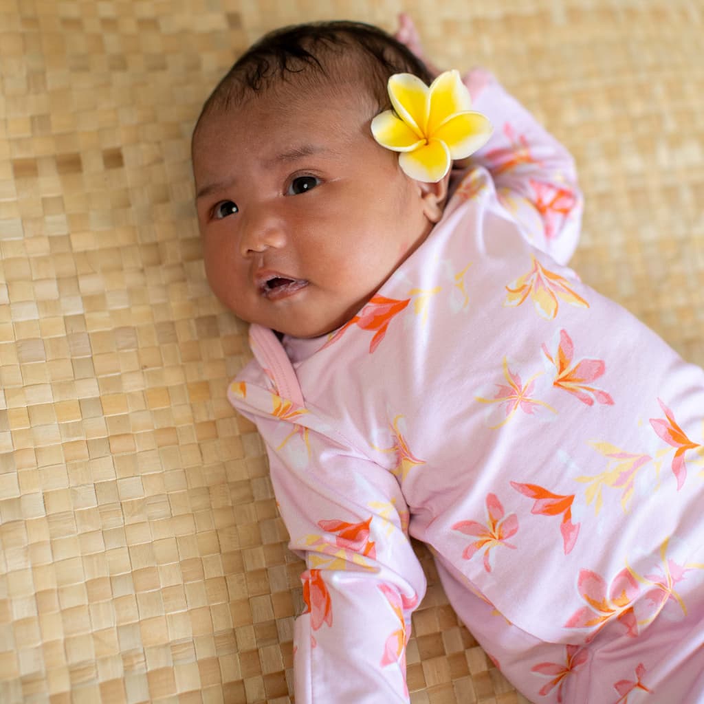 Plumeria Honey Bamboo Layette Gown