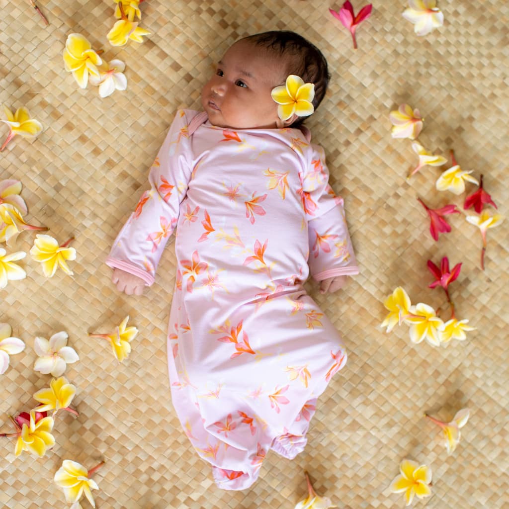 Plumeria Honey Bamboo Layette Gown