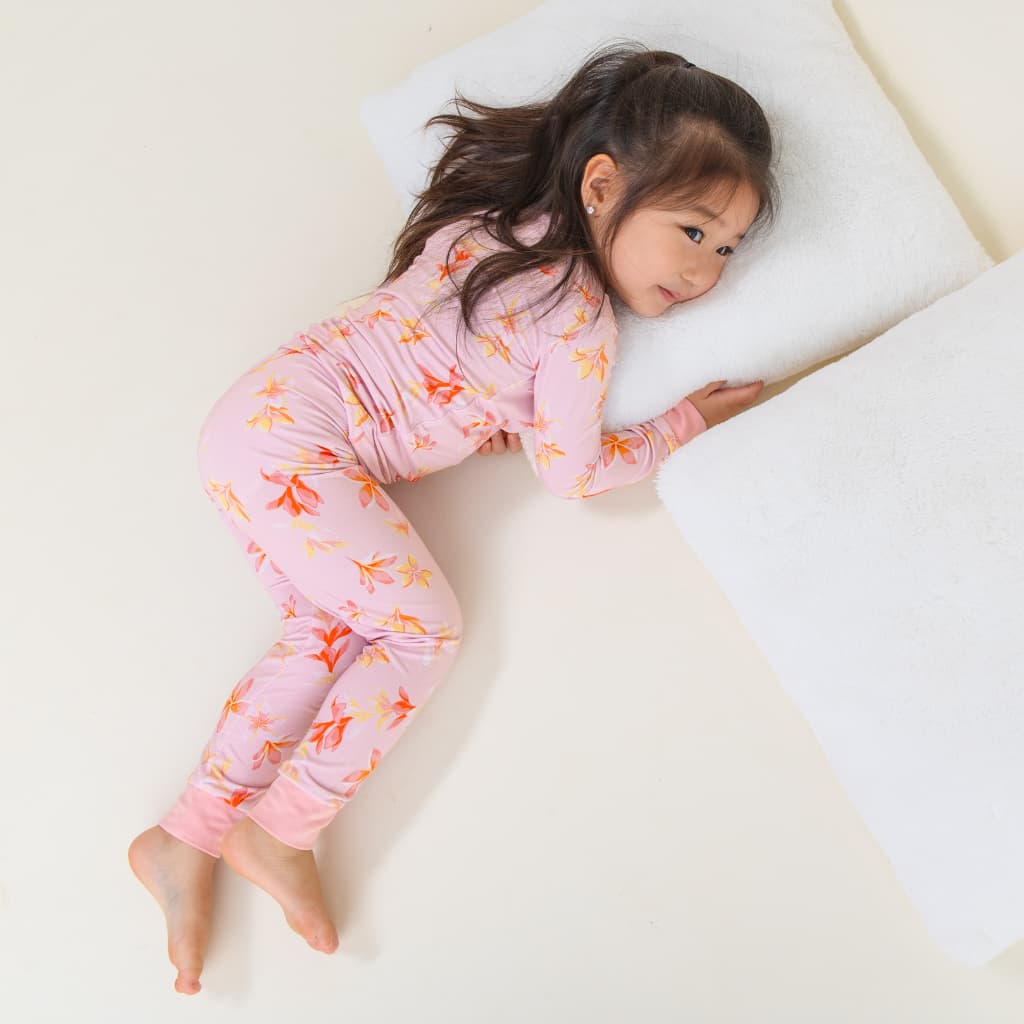 Plumeria Honey Long Bamboo Pajamas