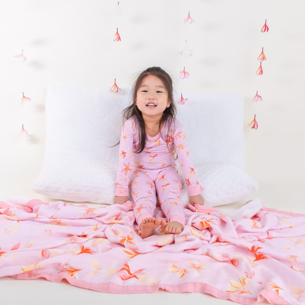 Plumeria Honey Long Bamboo Pajamas