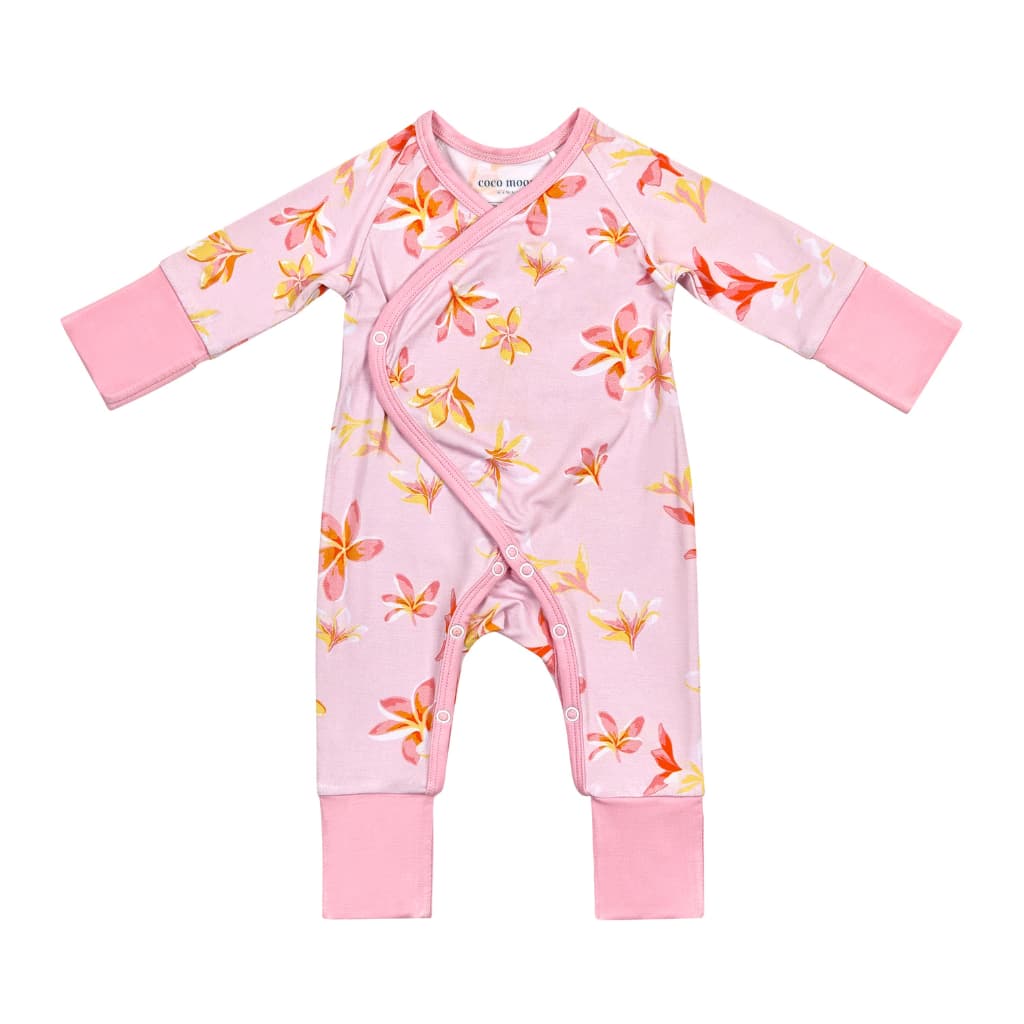 Plumeria Honey Bamboo Newborn Coverall