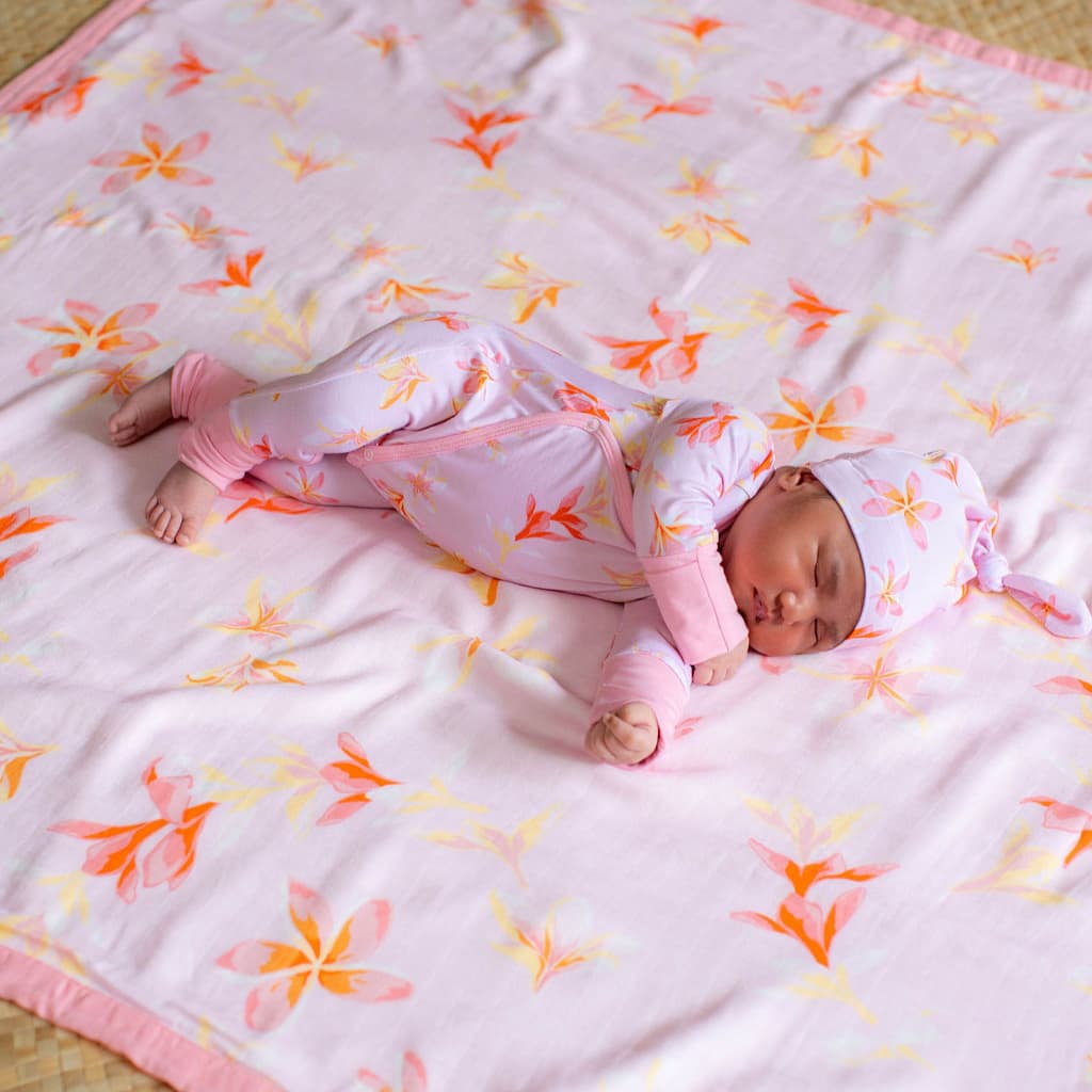 Plumeria Honey Baby Quilt