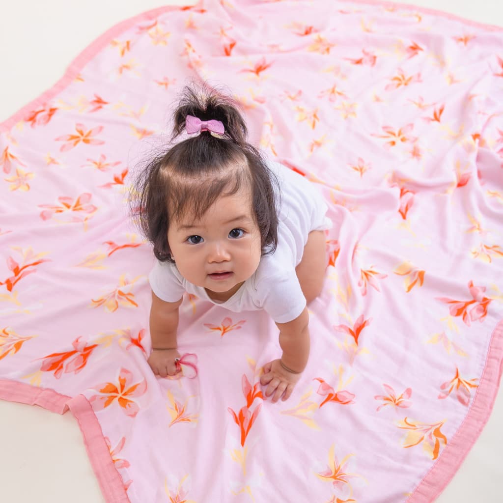 Plumeria Honey Baby Quilt
