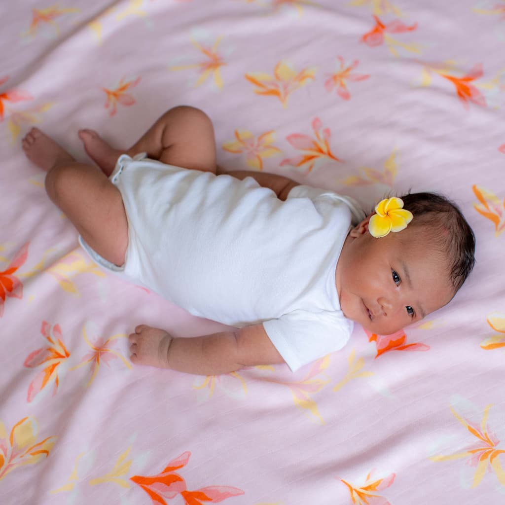 Plumeria Honey Baby Quilt