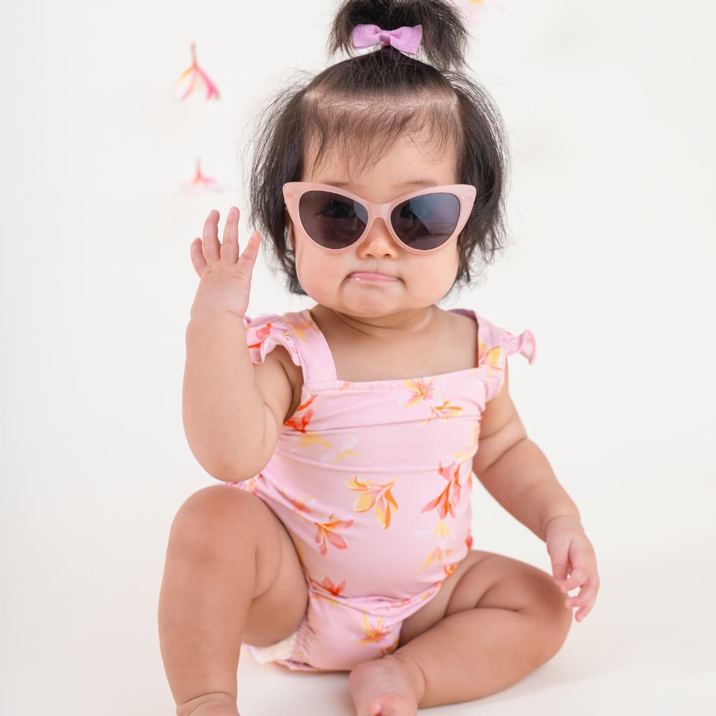 Plumeria Honey Bamboo Ruffle Romper