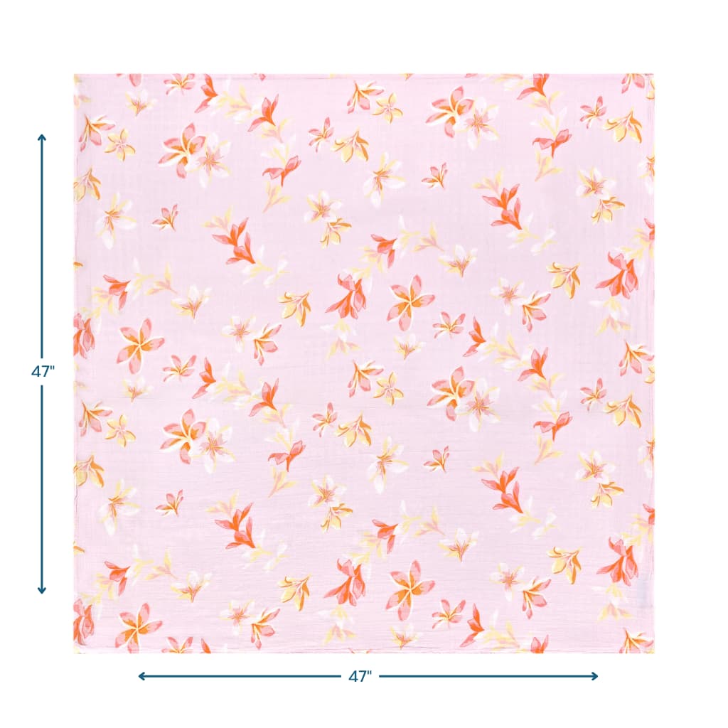 Plumeria Honey Muslin Swaddle Blanket