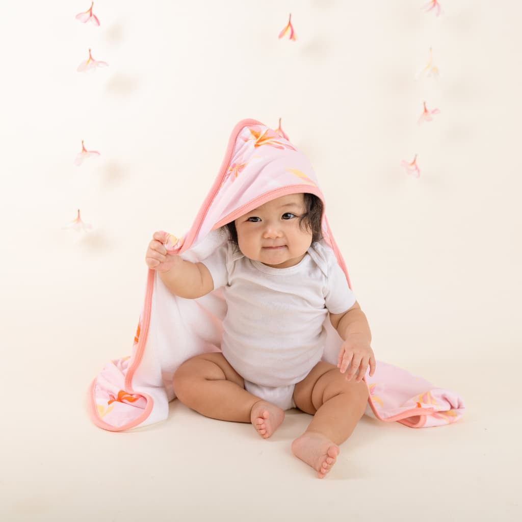 Plumeria Honey Hooded Towel Set