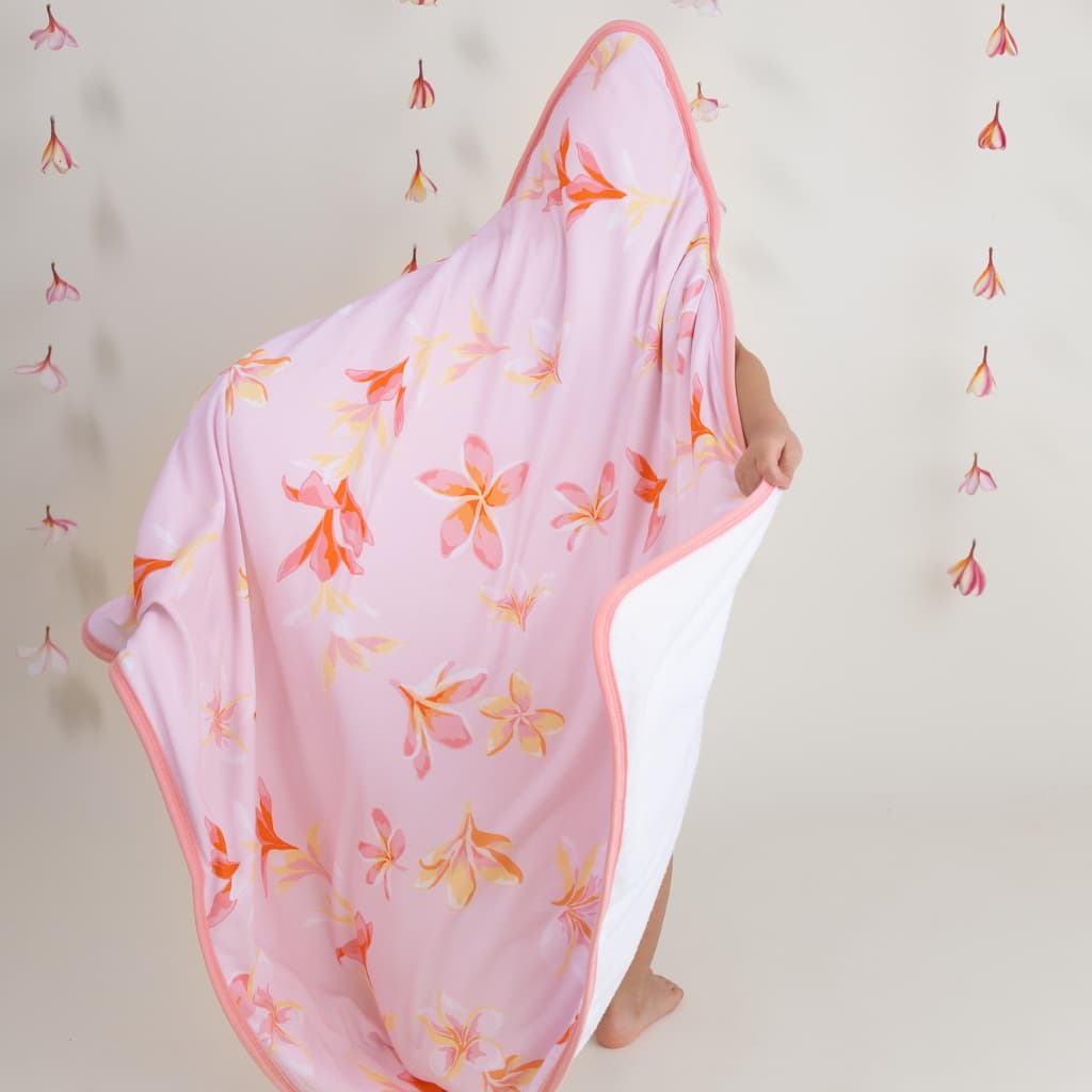 Plumeria Honey Hooded Towel Set