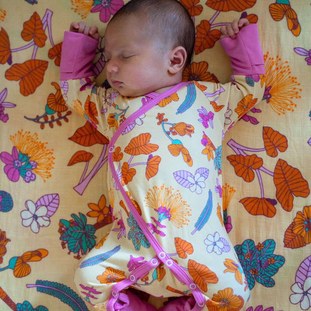 Roots & Blooms Bamboo Newborn Coverall