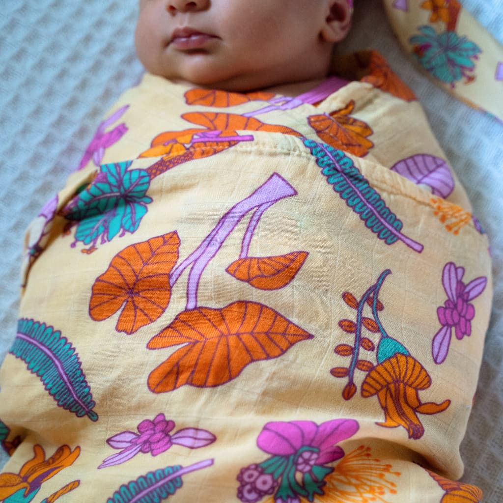 Roots & Blooms Muslin Swaddle