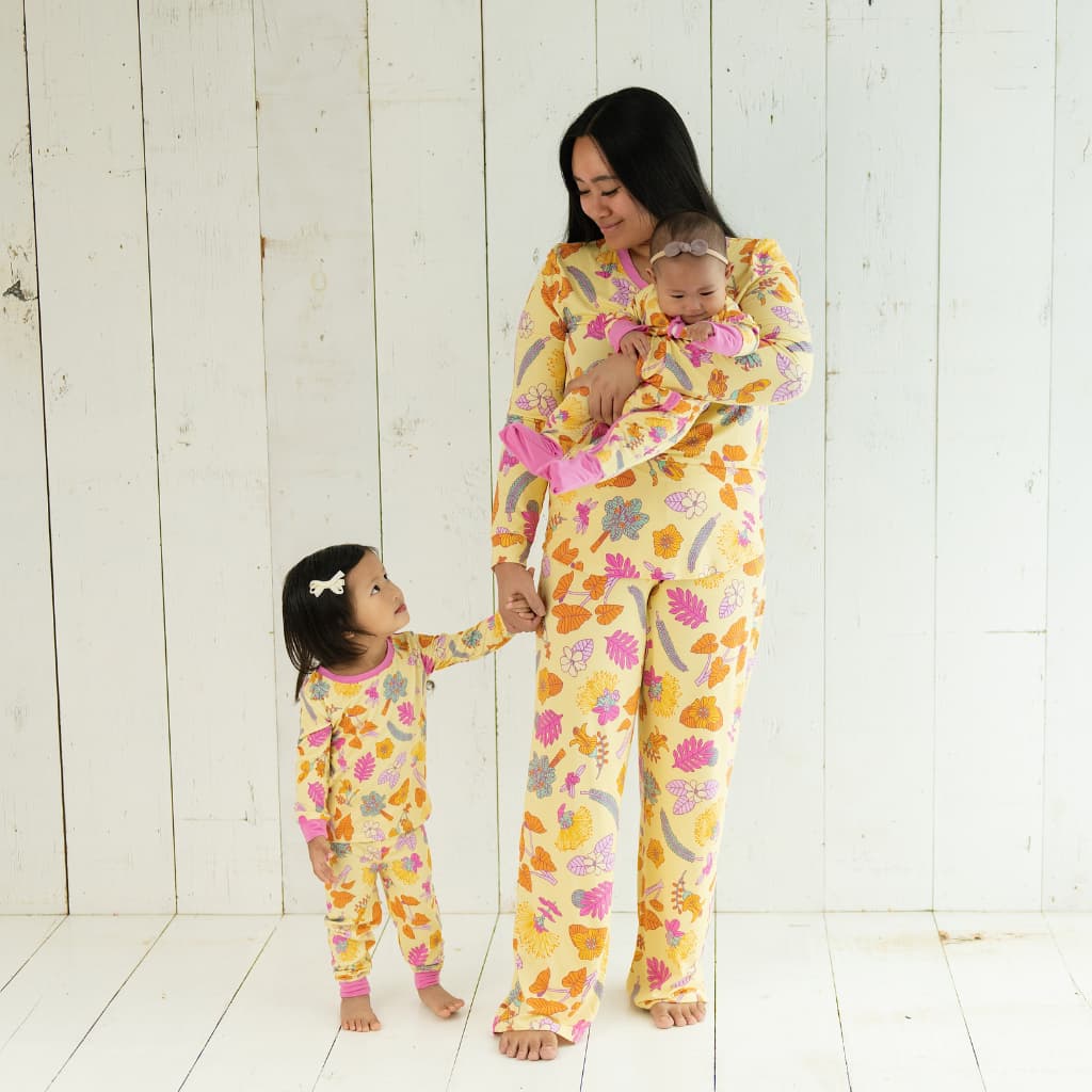 Roots & Blooms Women's Long Bamboo Pajamas