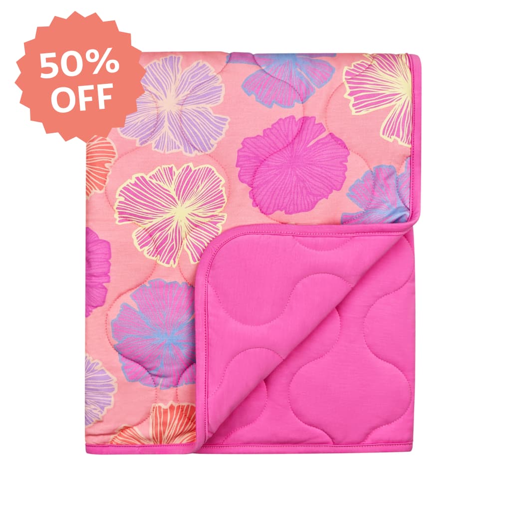 Seaflower Quilted Bamboo Blanket