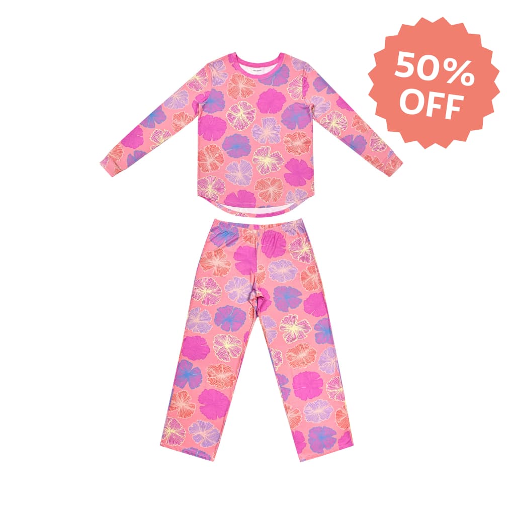 Seaflower Women's Long Bamboo Pajamas