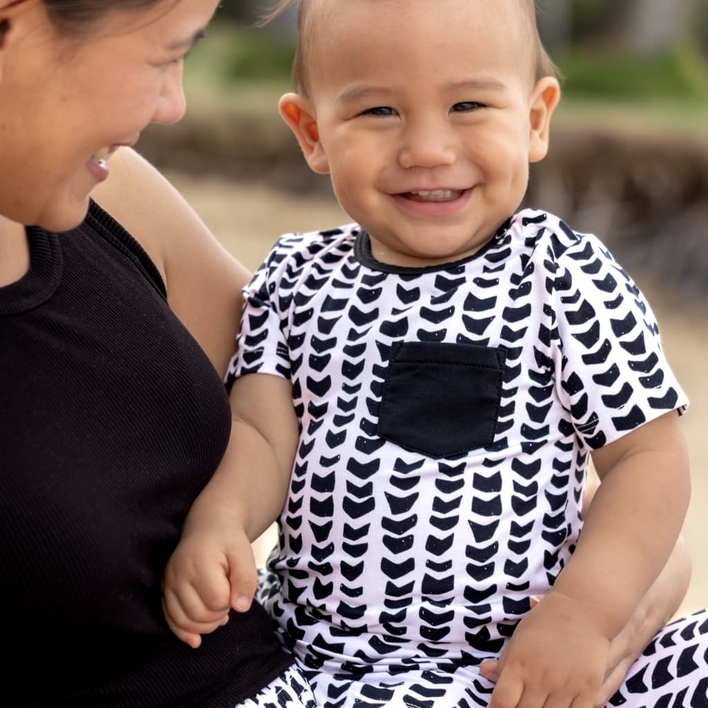 Shell-ish Shortie Bamboo Romper