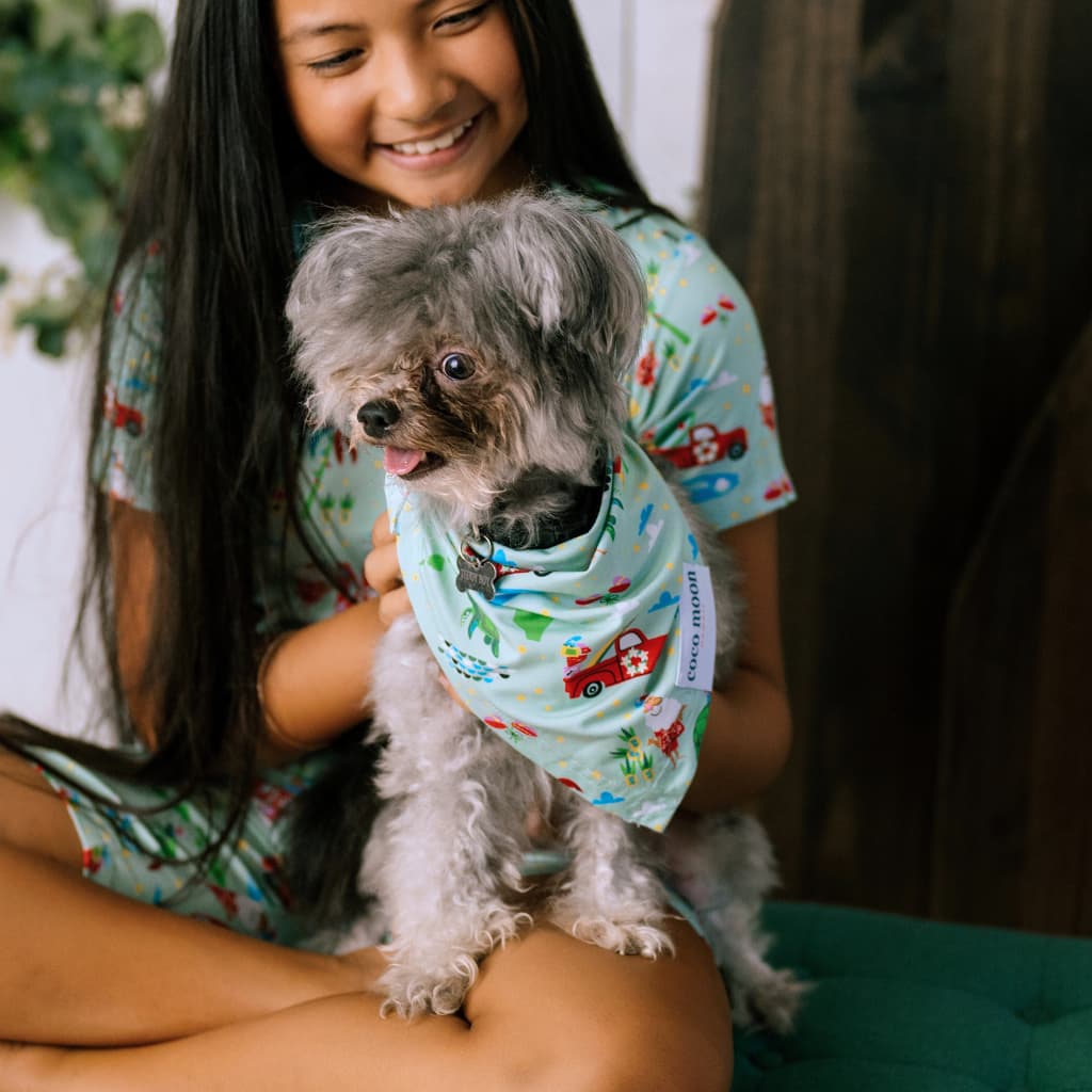 Surfing In An Island Wonderland Bamboo Pet Bandana