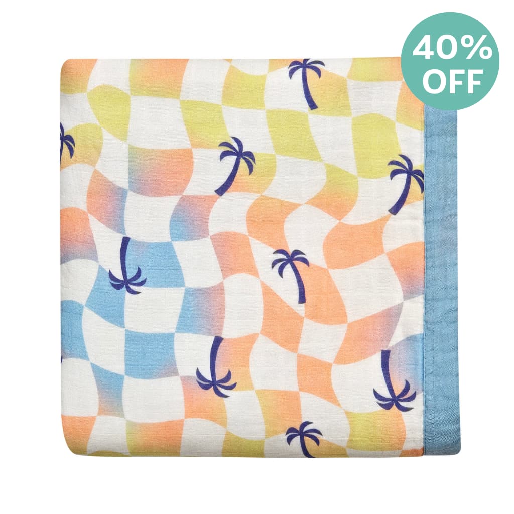 Sunset Checker Baby Quilt