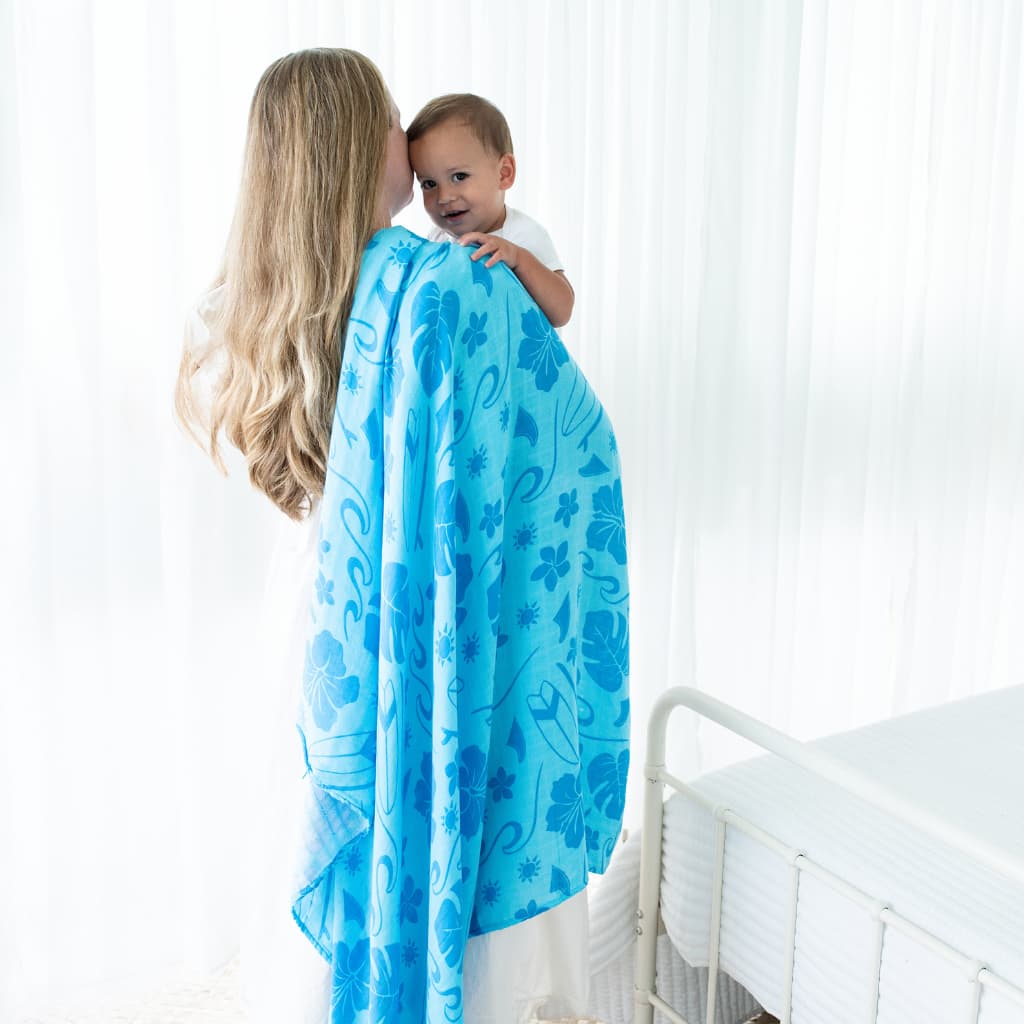 Summertime Swell Muslin Swaddle Blanket