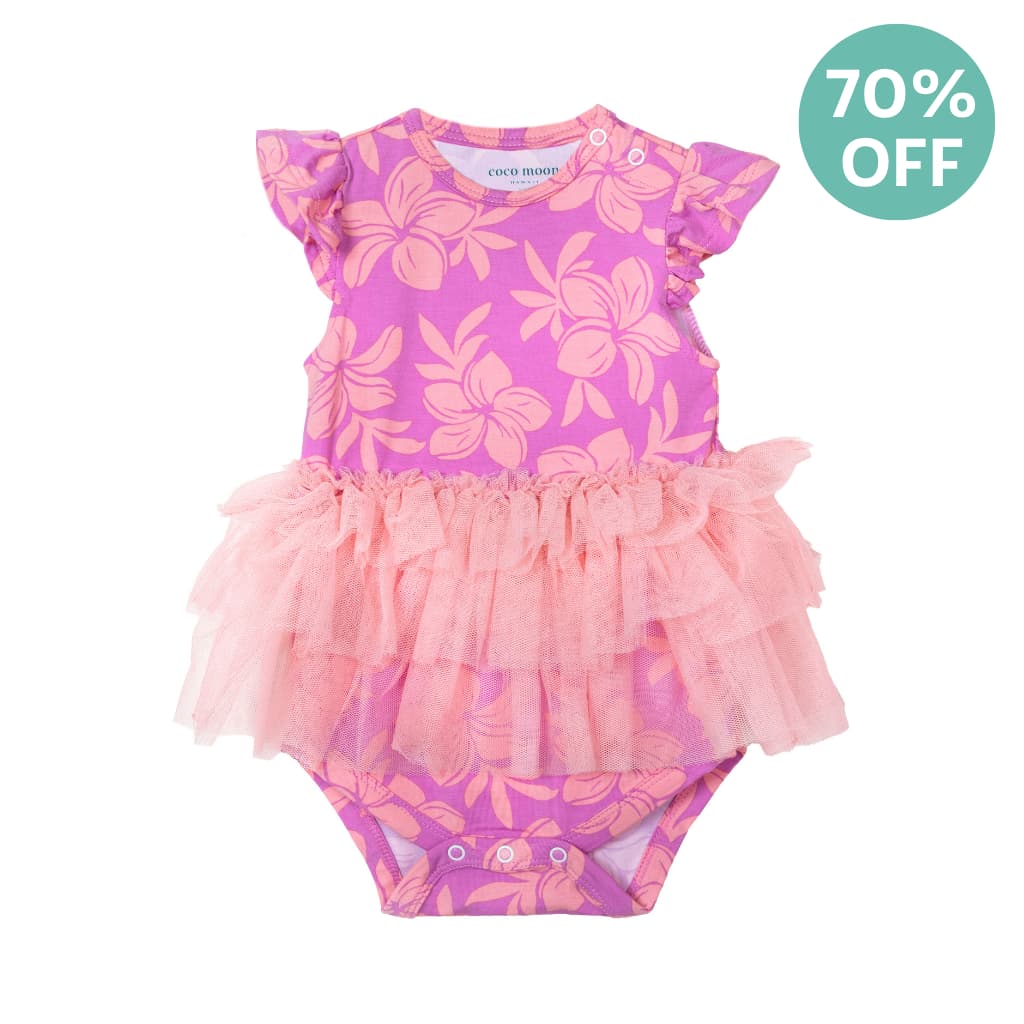 Sunrise Blooms Flutter Sleeve Tutu Onesie